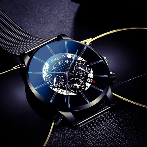 ๐ Geneva Stainless Steel Calendar Quartz Watch - Picture 8 of 8